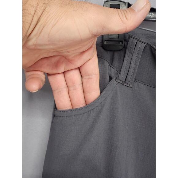 PrAna Pants Womens Size 8 Gray Sage Convertible Cargo Hiking Nylon Stretch - Picture 4 of 16